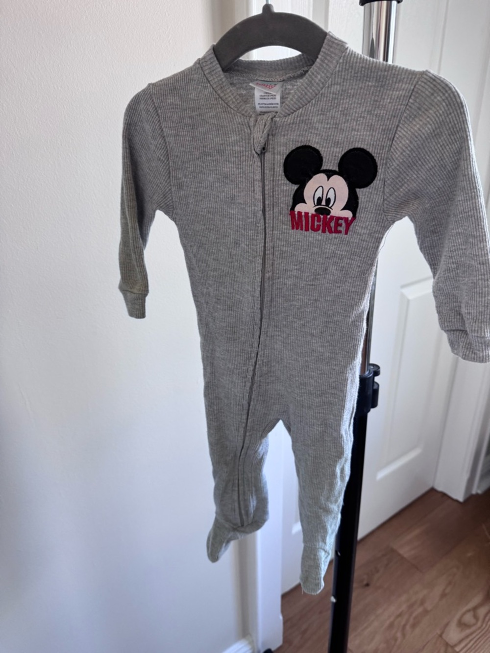 Disney Mickey Mouse Blue, Light Blue & Gray Baby One-Piece Footies - 5 Pack - Picture 6 of 6